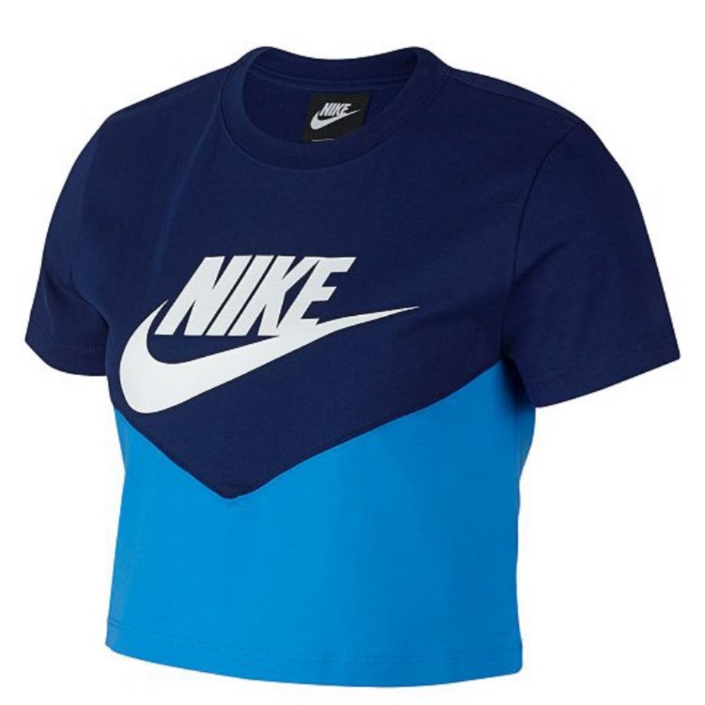 Nike Blue Two Tone Crop Top